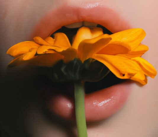 “입 냄새가 너무 신경 쓰여요”… 잘못된 위장 기능이 원인일 수 있습니다 a hand holding a yellow flower