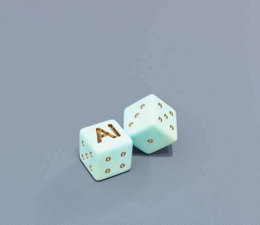 AI 기반 건강 관리, 일상 속 스마트 루틴으로 자리잡다 Two dice with ai letters and dots